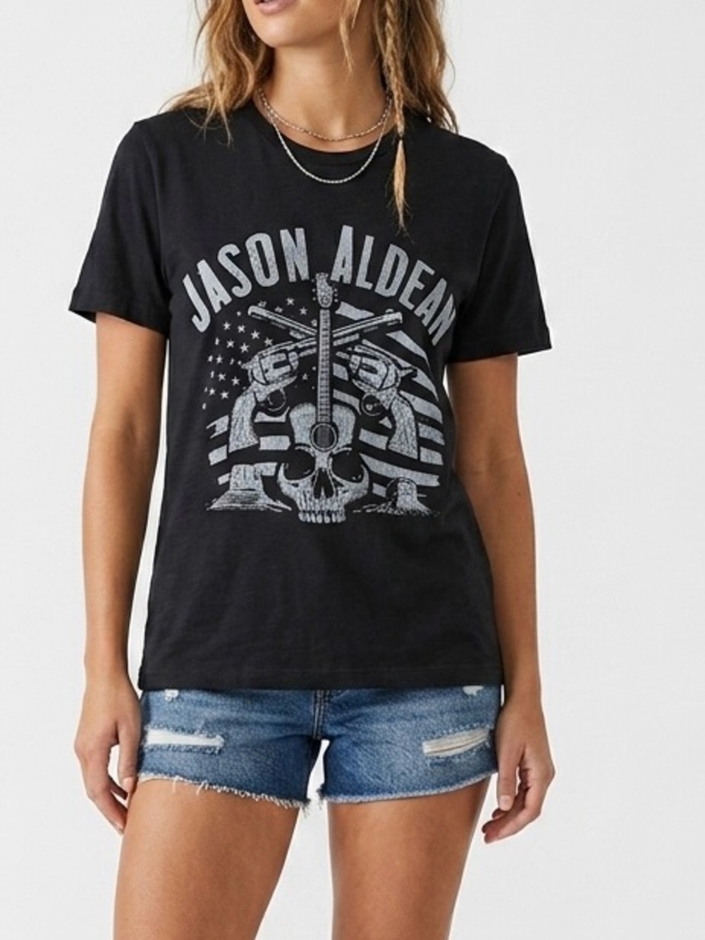 Jason Aldean Concert Tour Tee Shirt Black Size M Rock N Roll Modern Cowboy